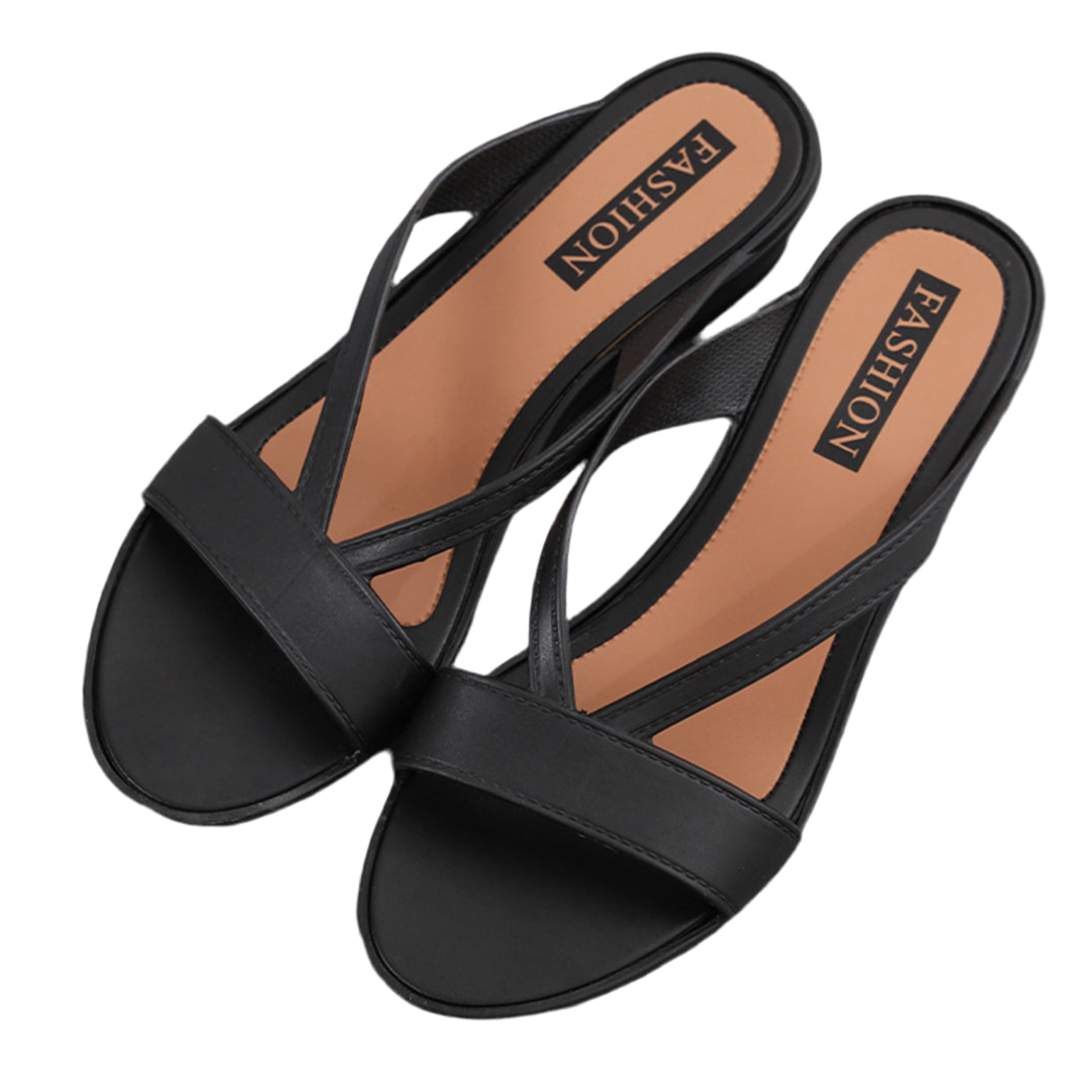 Neutral Cross-Strap Slide 
Women Footwear Sandals VTH10