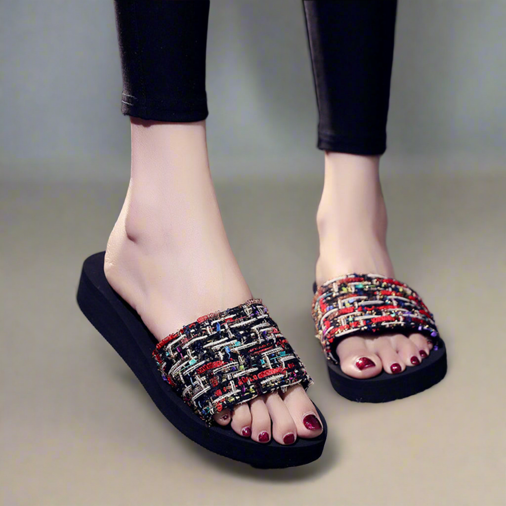 Elegant Woven Slip-On Flats  VSC1